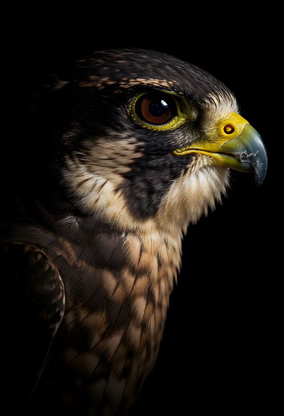 Falcon Metal Poster – Steely Focus of the Sky Hunter